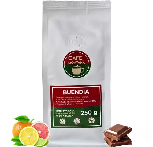 Kolumbijská zrnková káva Buendía