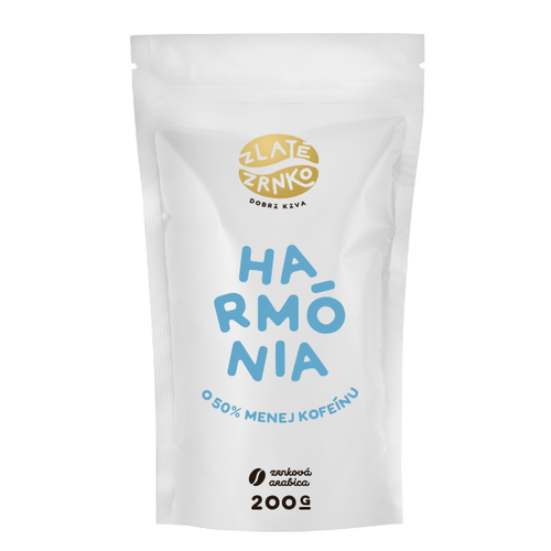 Káva Zlaté Zrnko – Harmonie (o 50 % méně kofeinu) 200g