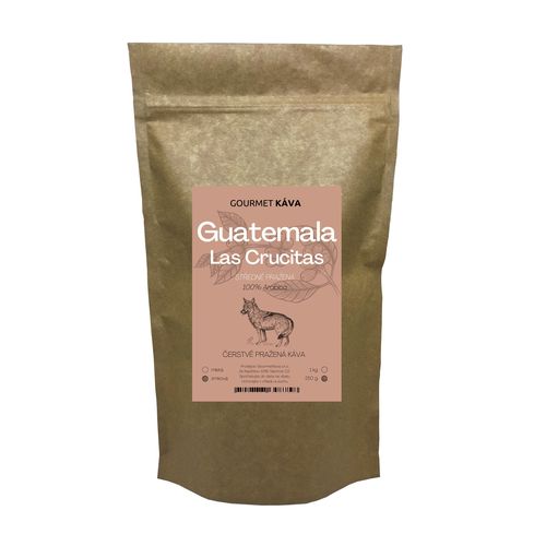 Guatemala Crucitas, STŘEDNĚ PRAŽENÁ, zrnková káva arabica