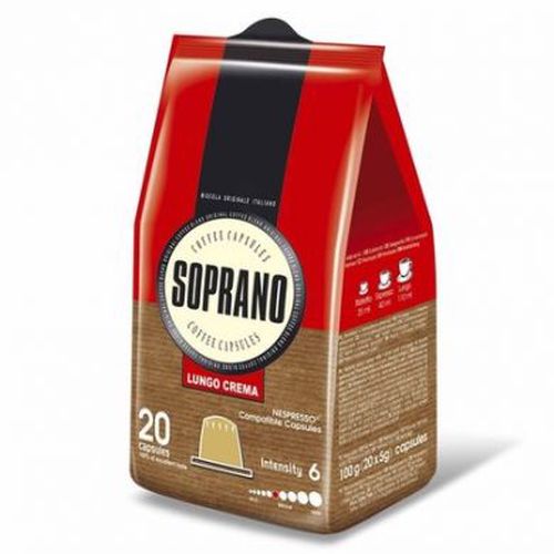 Soprano Lungo Crema - 20 kapslí pro Nespresso kávovary