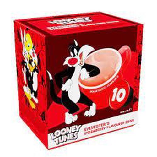 Mléčný šejk Looney Tunes Jahoda - 10 kapslí pro DG kávovary