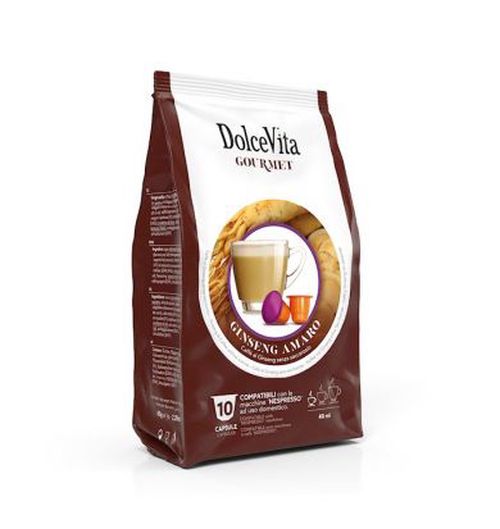 Dolce Vita GINSENG AMARO (BEZ CUKRU) - 10 kapslí pro Nespresso kávovary