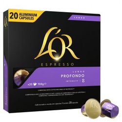 Lungo Profondo, L'Or - 20 hliníkových kapslí pro Nespresso