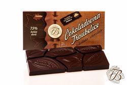 Čokoláda Troubelice hořká 75%, 45g