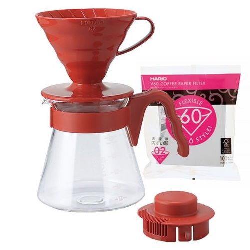 Hario V60 Pour over Kit (červená)