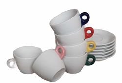 Mugs GIACINTO COLORE cappuccino - SET 6 ks 195 ml