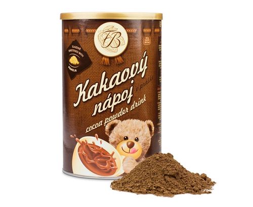 Kakaový nápoj v prášku, dóza 500g, čokoládovna Troubelice