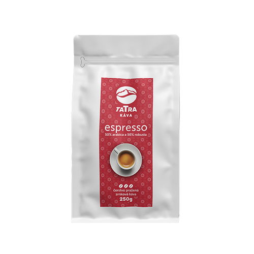 TATRAkáva Červená 50% Arabika 50% Robusta