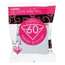 Papírové filtry Hario V60-01 100 ks, bílé (VCF-01-100W)