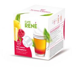 Café René Tea Lemon & Raspberry (Citrónovo-malinový čaj) - 16 kapslí pro Dolce Gusto kávovary