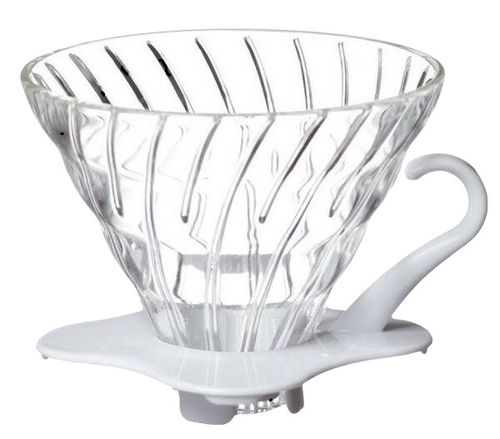 Hario skleněný Dripper V60-01- bílý (VDGR-01W)