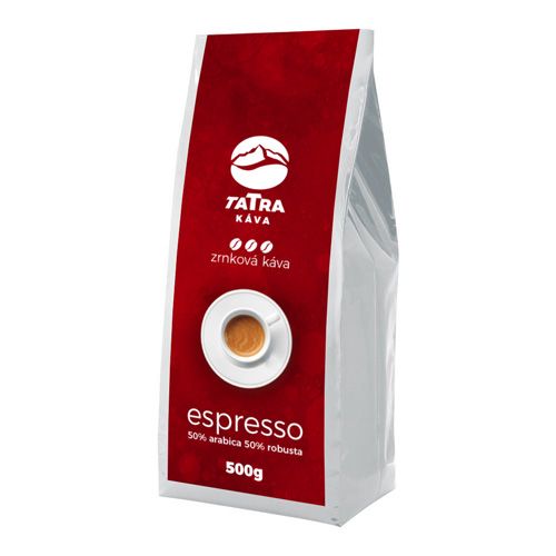 TATRAkáva Červená 50% Arabica 50% Robusta 500g