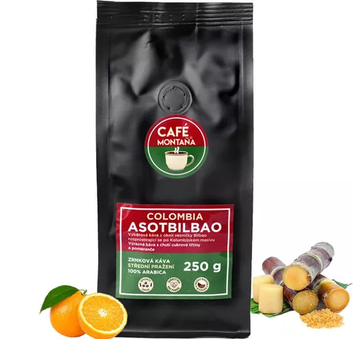 Kolumbijská zrnková káva Colombia Asotbilbao