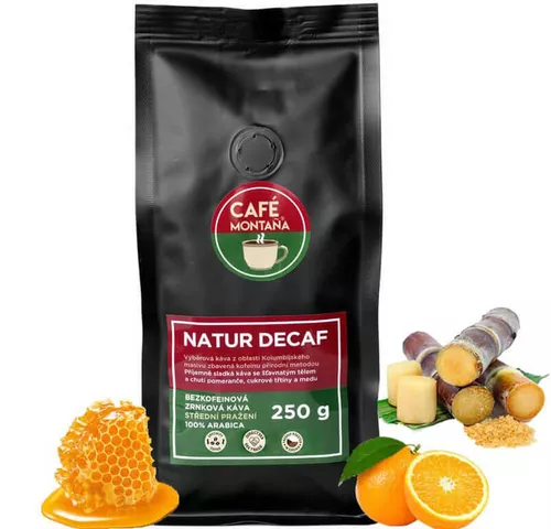 Natur Decaf bezkofeinová zrnková káva