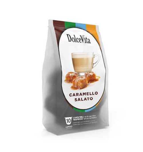 Dolce Vita CARAMELLO SALATO (SLANÝ KARAMEL) - 10 kapslí pro Nespresso kávovary
